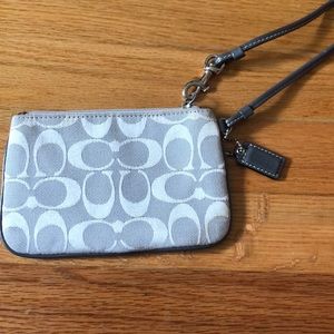Coach zippered clutch